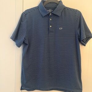 Vineyard Vines Men's Blue Striped Polo Shirt
